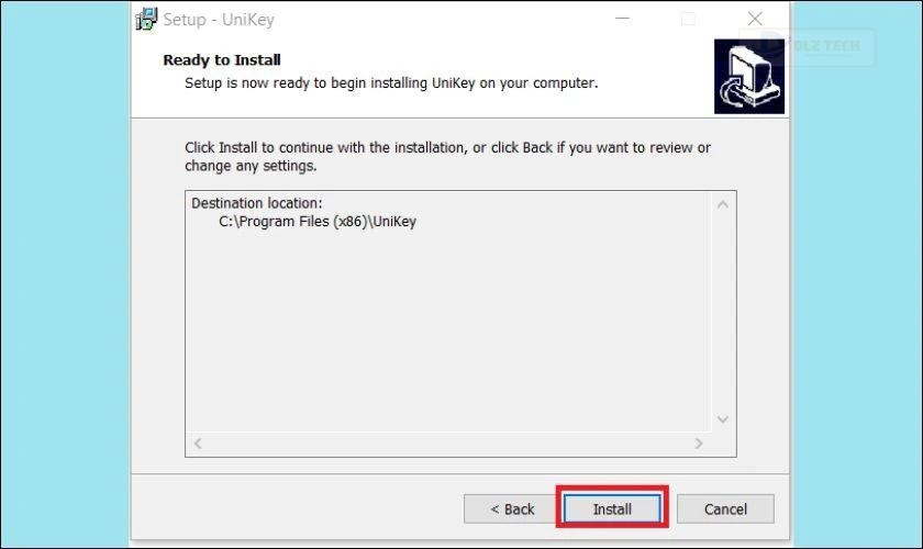 Trong hộp thoại hiển thị, nhấn vào Install