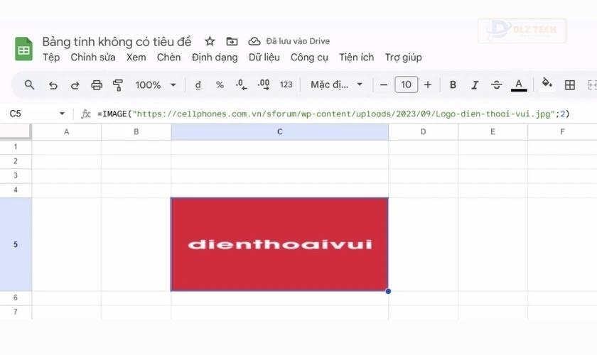 Cách chèn ảnh vào GG Sheet bằng hàm IMAGE