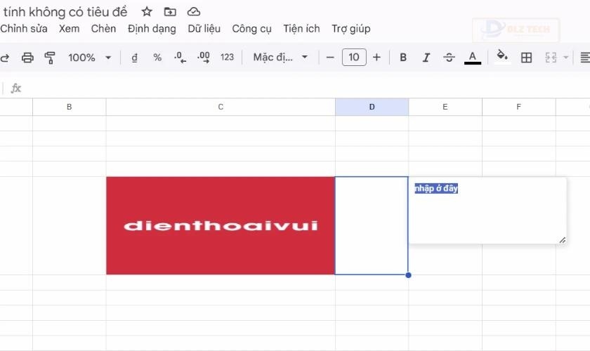 Chèn ảnh vào GG Sheet để ghi chú