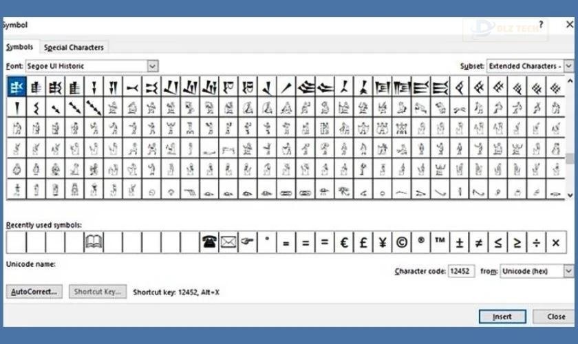 Kiểu Font Segoe UI Historic