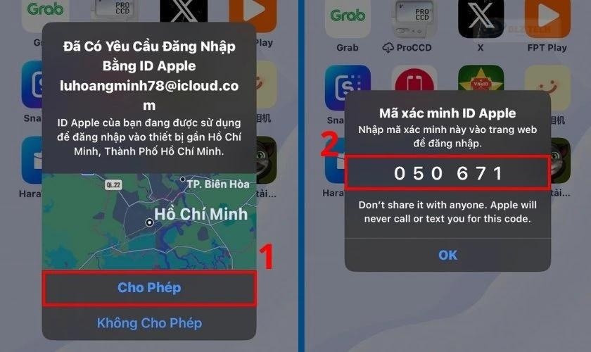 Nhập mã PIN đã được cung cấp vào Macbook