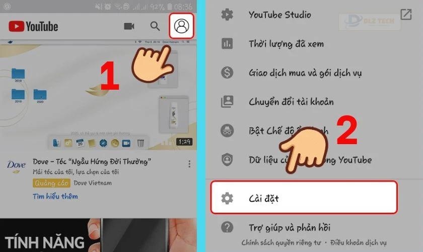Chuyển hướng YouTube trên điện thoại Android