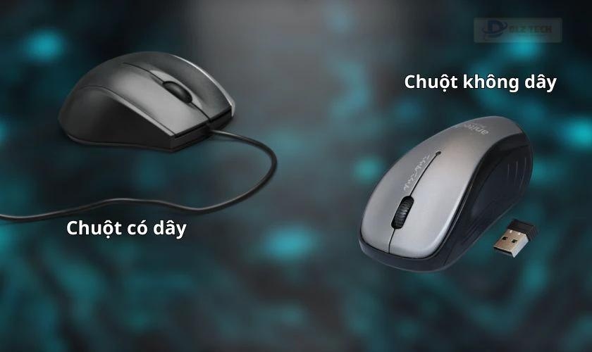 Chuột có dây và không dây là 2 loại chuột được sử dụng phổ biến nhất hiện nay