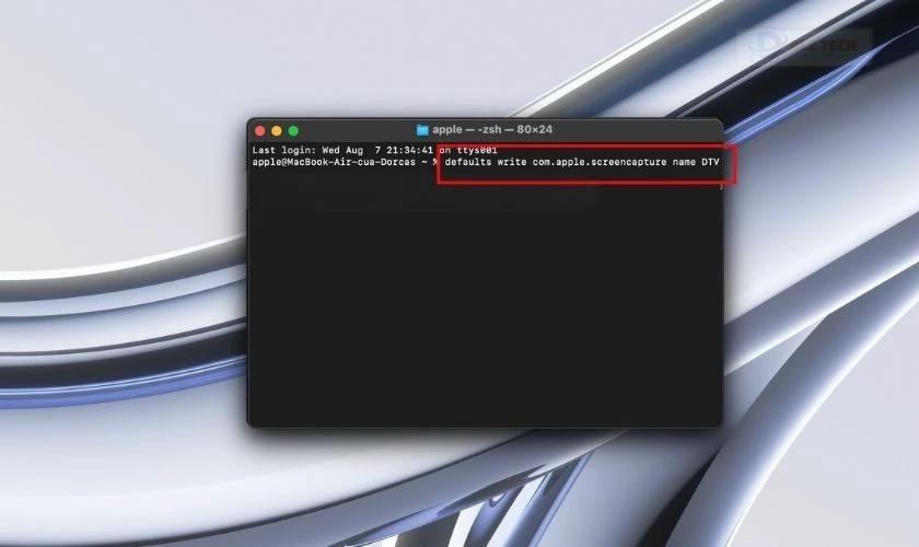 Gõ câu lệnh vào và nhấn Enter