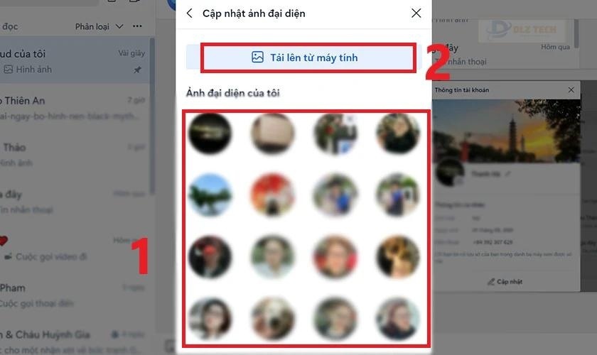 Cách thay ảnh avatar Zalo trên máy tính nhanh