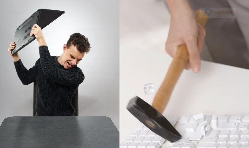 Bàn phím laptop phản hồi chậm do tác động bên ngoài bàn phím