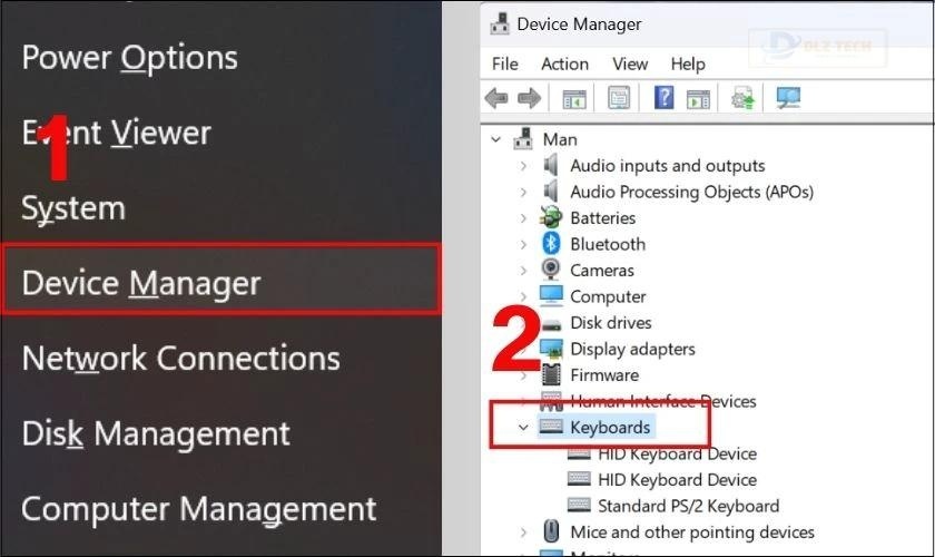 Bạn tìm đến Keyboard rồi nhấn đúp chuột vào nó
