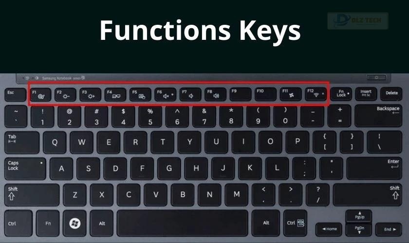 Bàn phím máy tính có mấy khu vực? Phím chức năng được đặt ở khu vực cao nhất