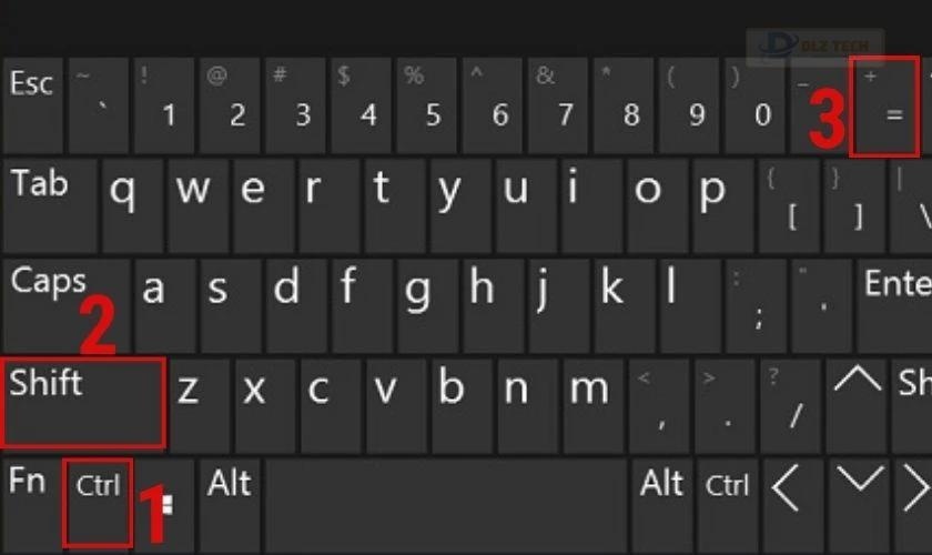 Thêm dòng bằng tổ hợp phím: Ctrl + Shift + Dấu +