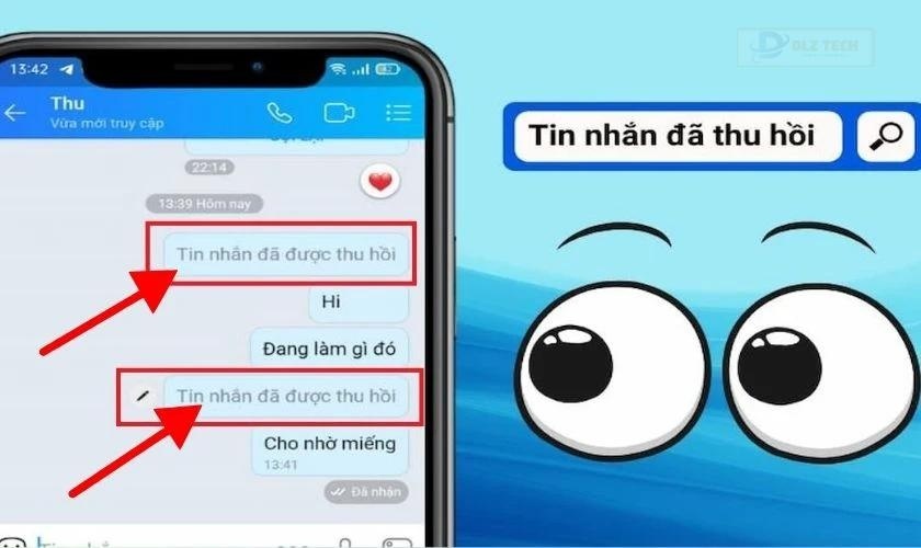 Người nhận có biết khi nào tôi đã thu hồi tin nhắn không?