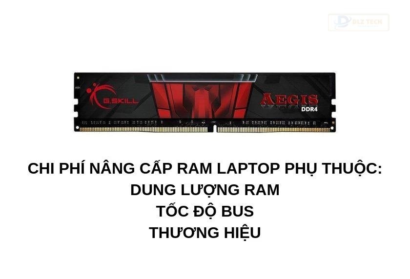 Chi phí nâng cấp ram laptop