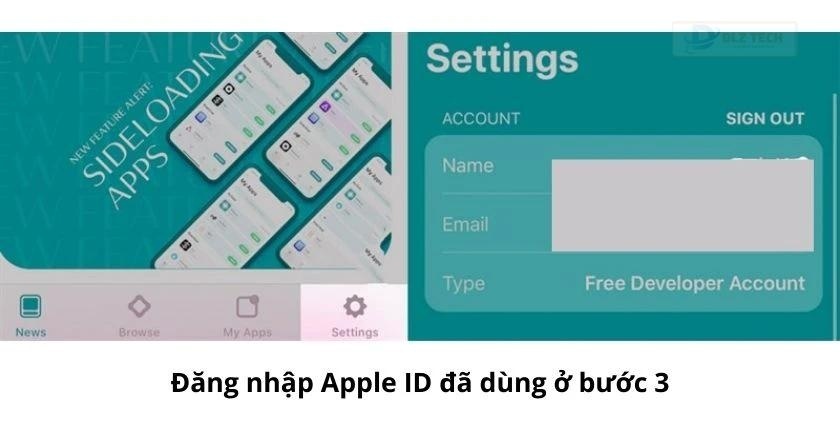 Mở AltStore > Chọn Settings