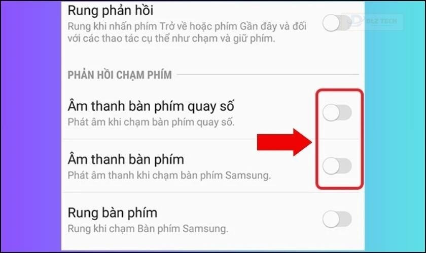 Thực hiện tắt âm thanh bàn phím trên Samsung