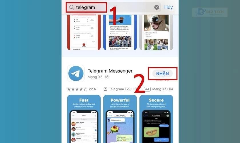 Cài đặt lại Telegram trên iPhone