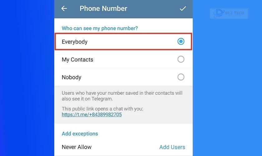 Sửa lỗi Telegram không gửi được tin nhắn cho người lạ
