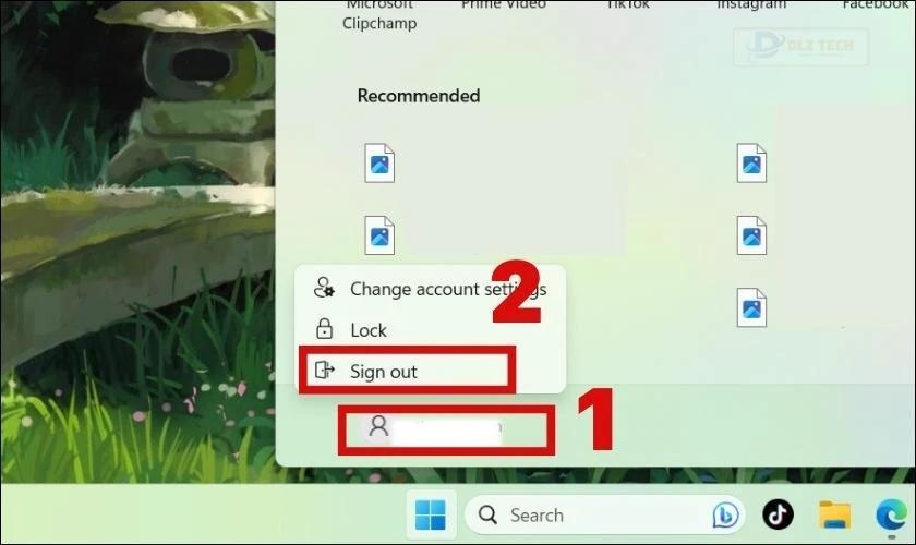 Cách đăng xuất tài khoản Microsoft Windows 11