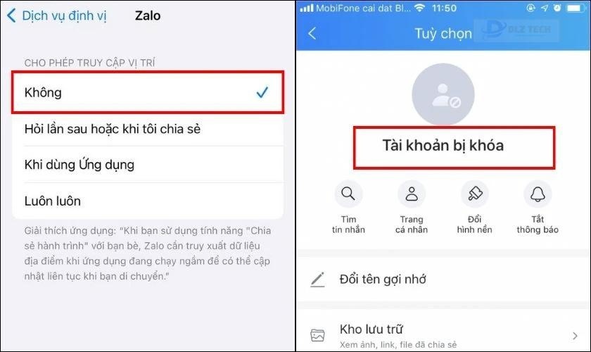 Chức năng tìm quanh đây của Zalo bị bảo trì