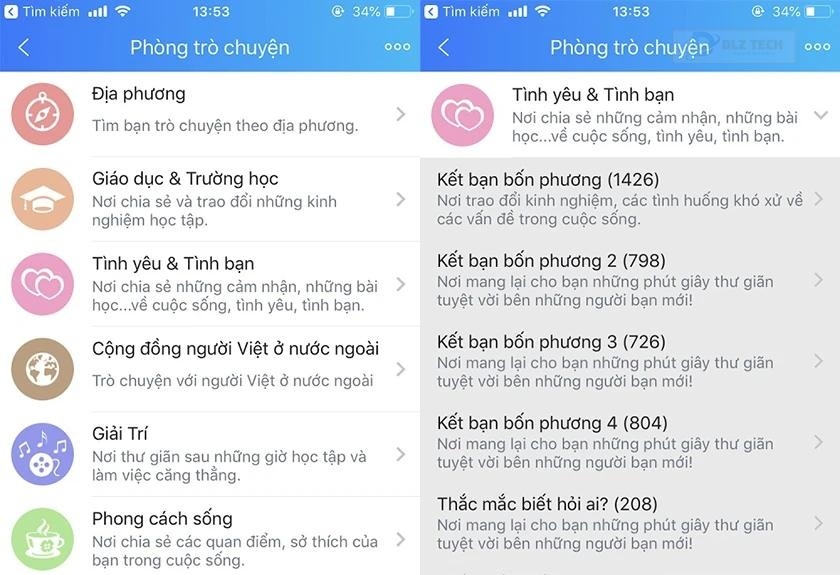 Cách vào phòng chat Zalo trên điện thoại