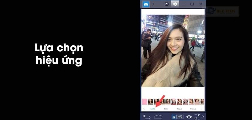 chọn các hiệu ứng trong phần Looks