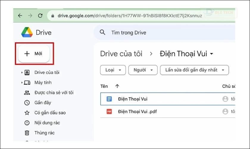 Tạo thư mục mới trên Google Drive