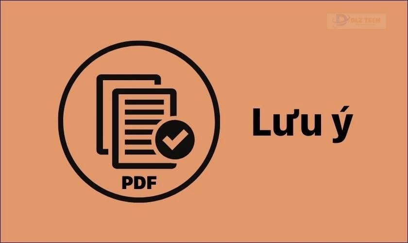 Một số lưu ý khi sửa file PDF