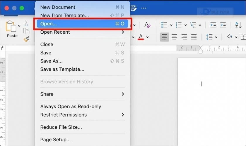 Thực hiện mở file PDF trên Word