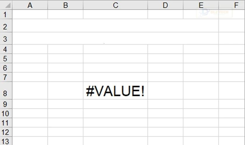 Công thức báo lỗi #VALUE trong Excel là gì