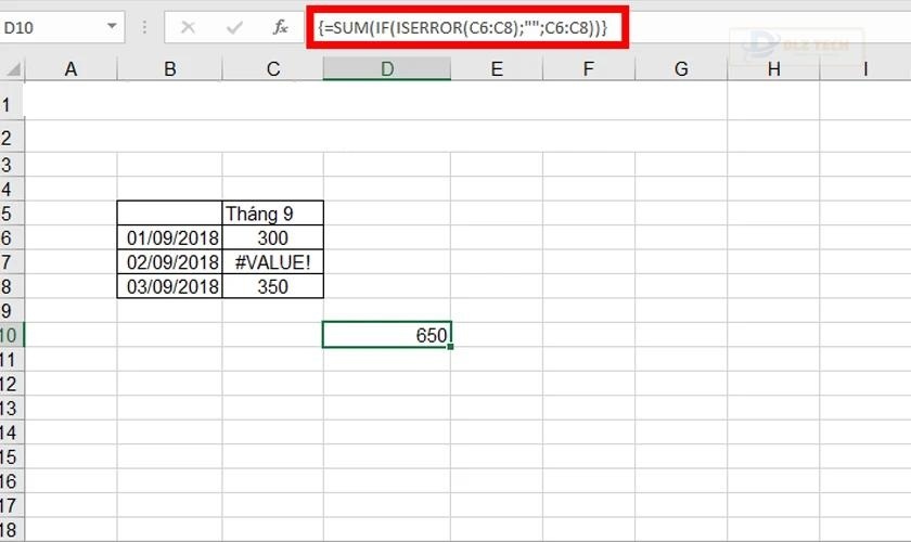 Cách xử lý, sửa lỗi công thức value trong excel
