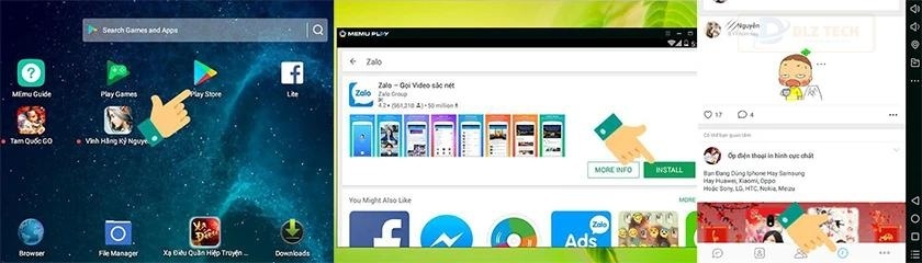 cách xem nhật ký zalo trên máy tính trên giả lập điện thoại