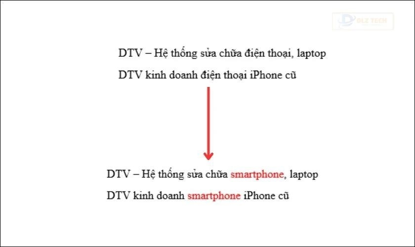 Tùy chọn các cụm từ tìm kiếm và thay thế