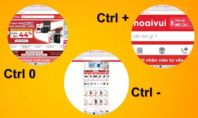 Sử dụng phím tắt để chỉnh lại màn hình máy tính bị phóng đại