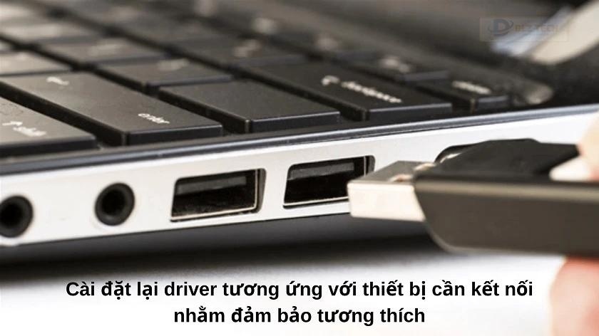 Lỗi máy tính không nhận cổng USB do driver