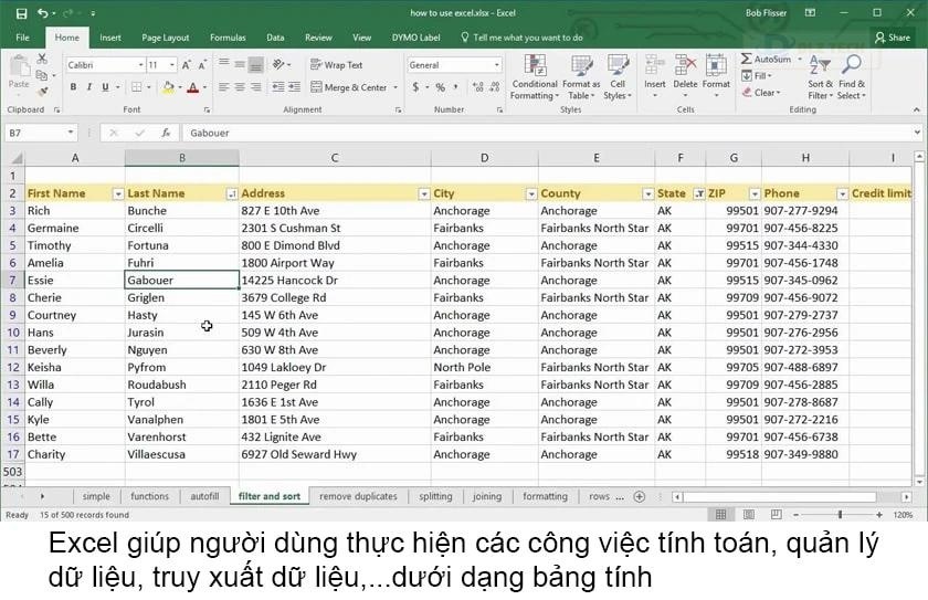 Excel văn phòng dùng để làm gì?