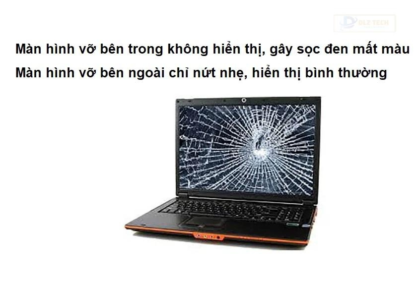 Màn hình laptop bị vỡ bên trong hay bên ngoài nguy hiểm hơn