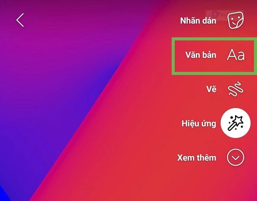 Biểu tượng khác trên Story trong cách đặt câu hỏi trên story facebook