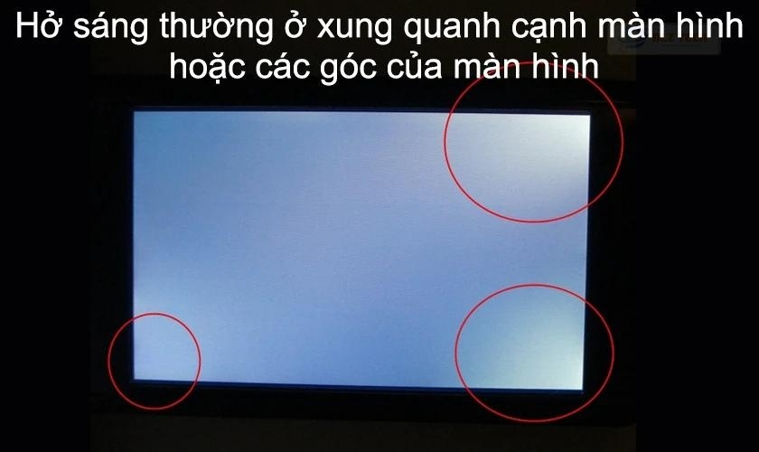 Màn hình laptop bị hở sáng 4 góc