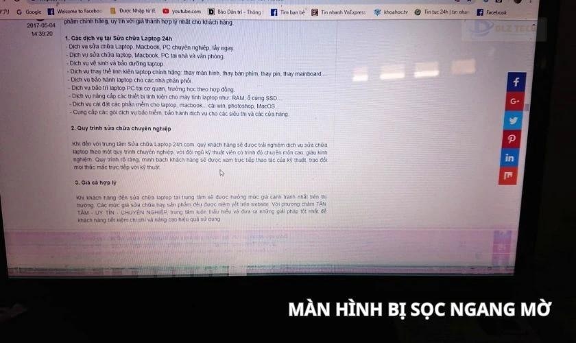 Các trường hợp màn hình màn hình bị sọc phổ biến