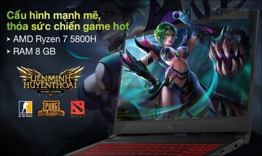 Laptop MSI Gaming Bravo 15 B5DD R7 5800H cho sinh viên