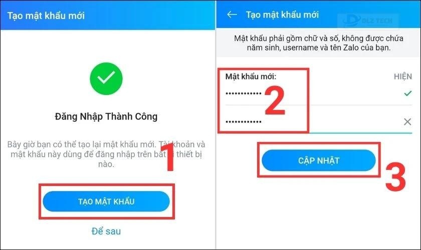 hướng dẫn lấy lại mật khẩu zalo