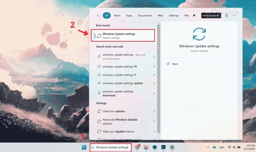 Kiểm tra và cập nhật phiên bản Windows mới nhất khi bị lỗi 0x0000011b