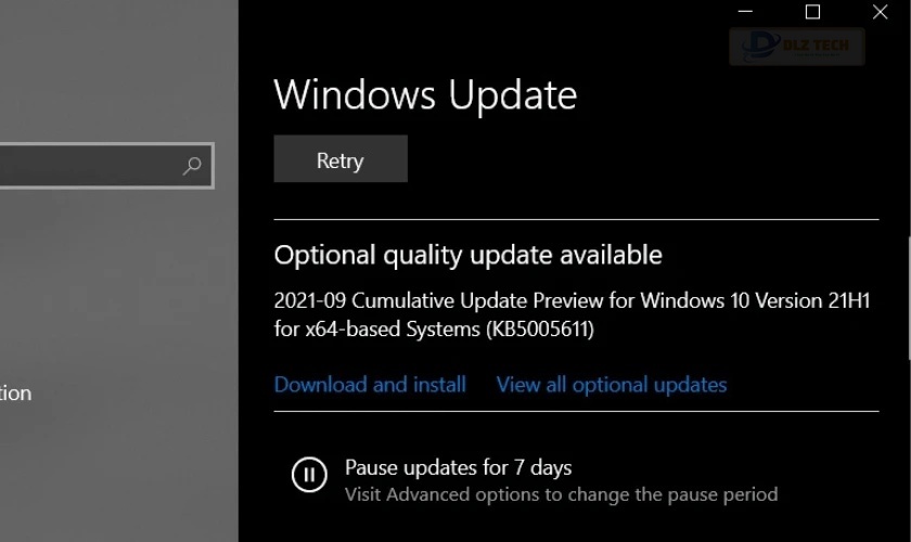 Cài đặt phiên bản cập nhật KB5005611 hoặc KB5006670 trên Windows 10 21H1