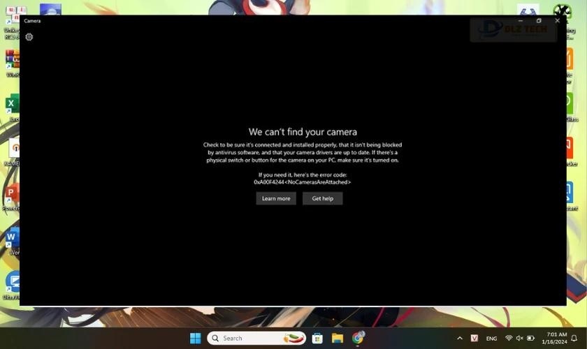 Camera laptop bị lỗi 0xa00f4244