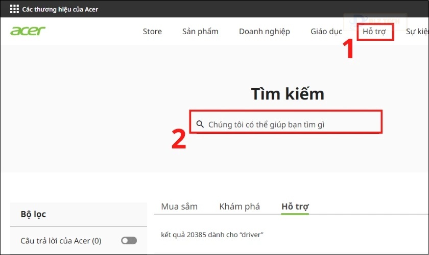 Tải lại Driver từ hãng sản xuất khi bị mất trình điều khiển camera