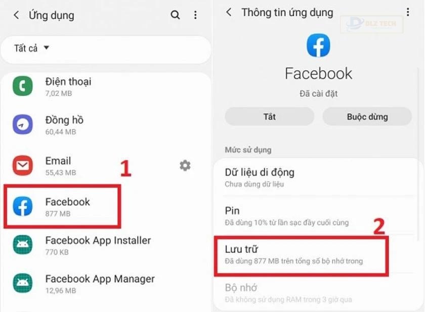 Chọn mục Lưu trữ
