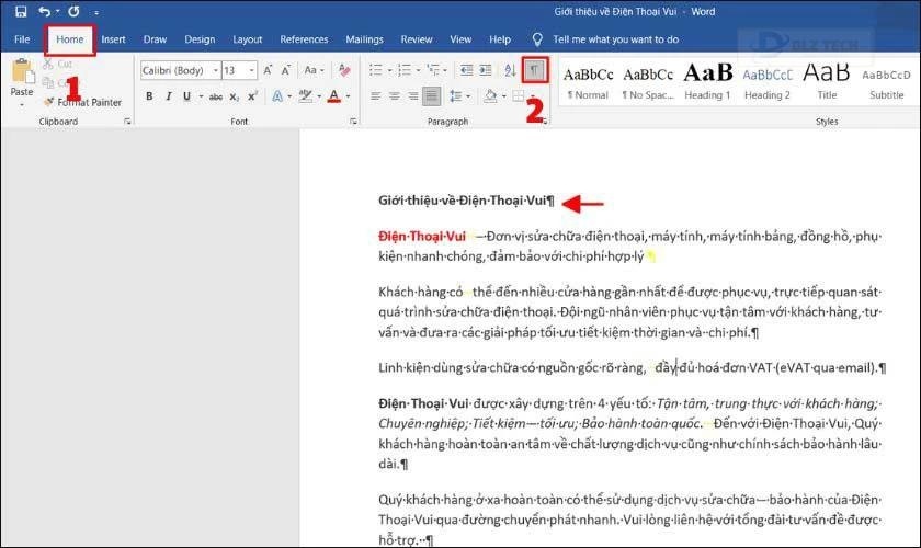 Cách sửa lỗi xuất hiện trang trắng trong Word