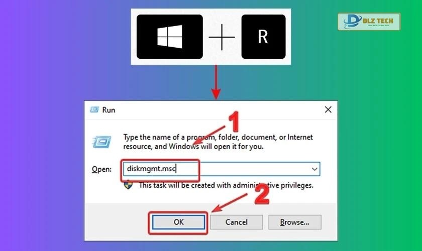 Xem bằng Disk Manager