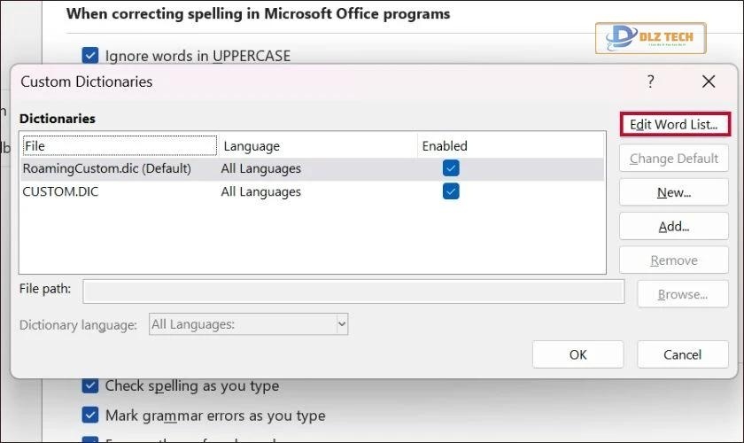 VÍ dụ minh họa cách sử dụng từ điển trên Word