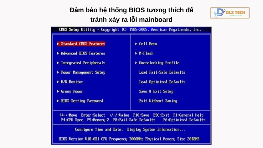 Thiếu tương thích với BIOS