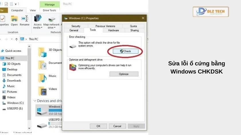 Kiểm tra và sửa lỗi ổ cứng bằng lệnh CHKDSK trên Windows