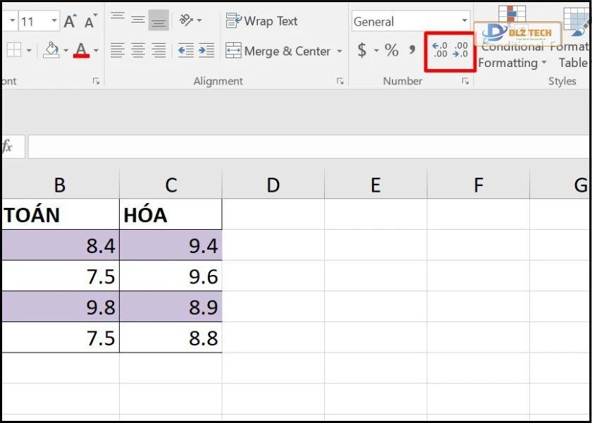 cách làm tròn số trong excel